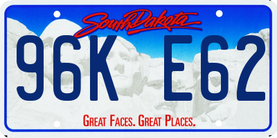 SD license plate 96KE62