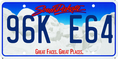 SD license plate 96KE64