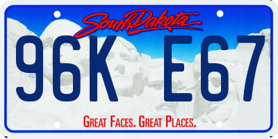 SD license plate 96KE67