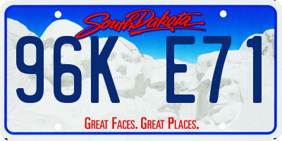 SD license plate 96KE71