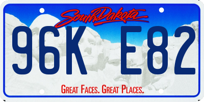 SD license plate 96KE82