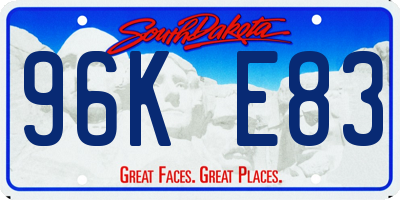 SD license plate 96KE83