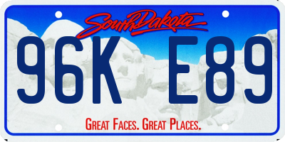 SD license plate 96KE89