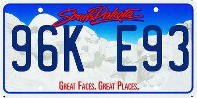 SD license plate 96KE93