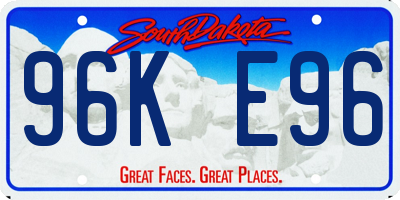 SD license plate 96KE96