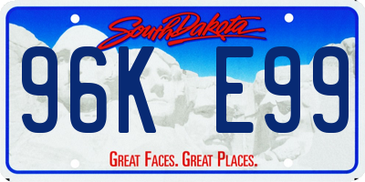 SD license plate 96KE99