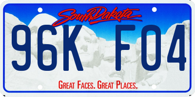 SD license plate 96KF04