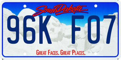 SD license plate 96KF07