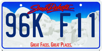 SD license plate 96KF11