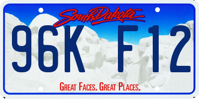 SD license plate 96KF12