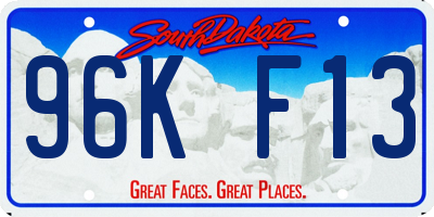 SD license plate 96KF13