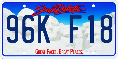 SD license plate 96KF18