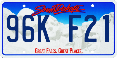 SD license plate 96KF21