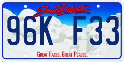 SD license plate 96KF33