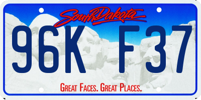 SD license plate 96KF37