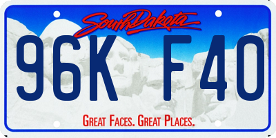 SD license plate 96KF40