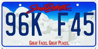 SD license plate 96KF45