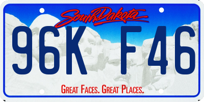 SD license plate 96KF46