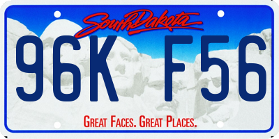 SD license plate 96KF56