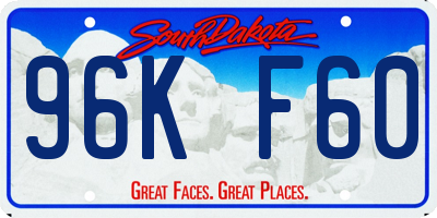 SD license plate 96KF60