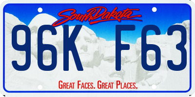 SD license plate 96KF63