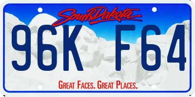 SD license plate 96KF64