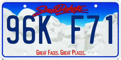 SD license plate 96KF71