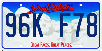 SD license plate 96KF78