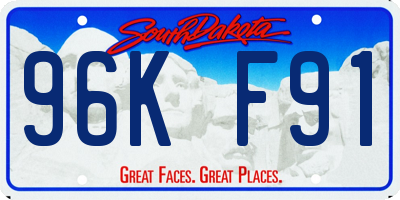 SD license plate 96KF91