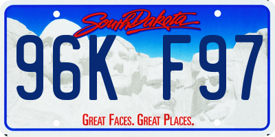 SD license plate 96KF97