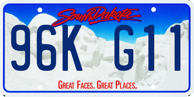 SD license plate 96KG11