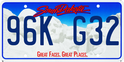 SD license plate 96KG32