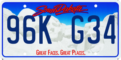 SD license plate 96KG34