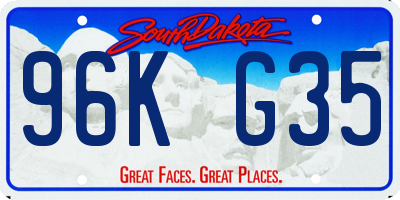SD license plate 96KG35