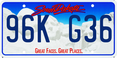 SD license plate 96KG36