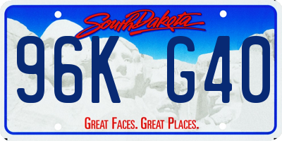 SD license plate 96KG40