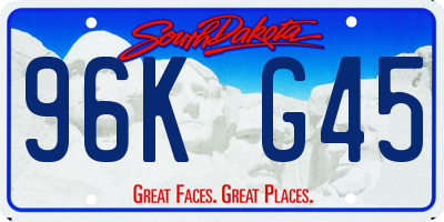SD license plate 96KG45