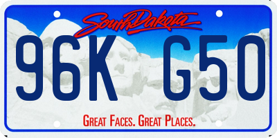 SD license plate 96KG50