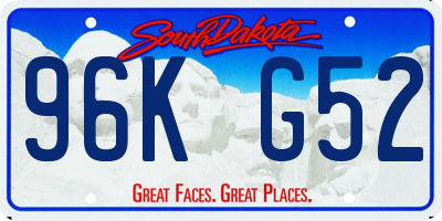 SD license plate 96KG52