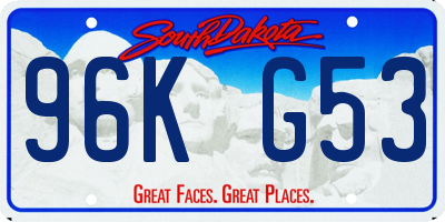 SD license plate 96KG53