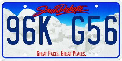 SD license plate 96KG56