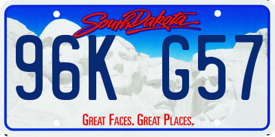 SD license plate 96KG57