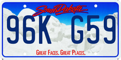 SD license plate 96KG59