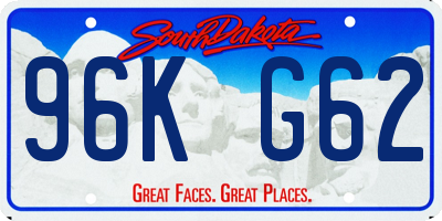 SD license plate 96KG62
