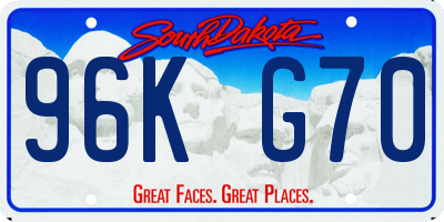 SD license plate 96KG70