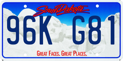 SD license plate 96KG81