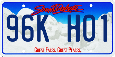 SD license plate 96KH01