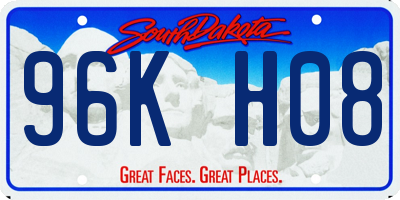 SD license plate 96KH08
