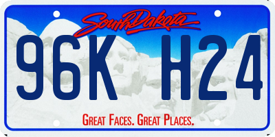 SD license plate 96KH24