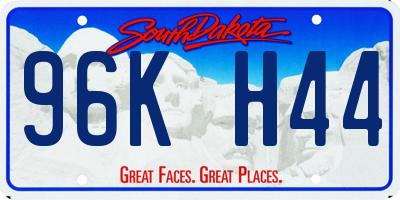 SD license plate 96KH44